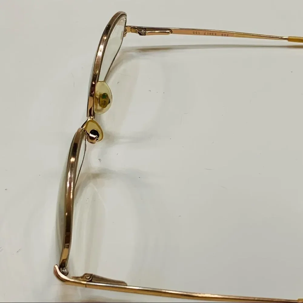 Sferoflex Eyeglasses Frames 53-17-130 Made In Italy Gold Women's Full Rim Flex